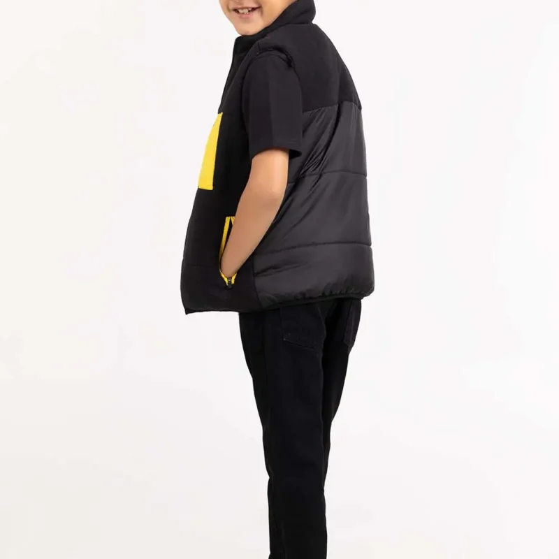 Toddler Boy Black Woven Jacket (224-310-041)