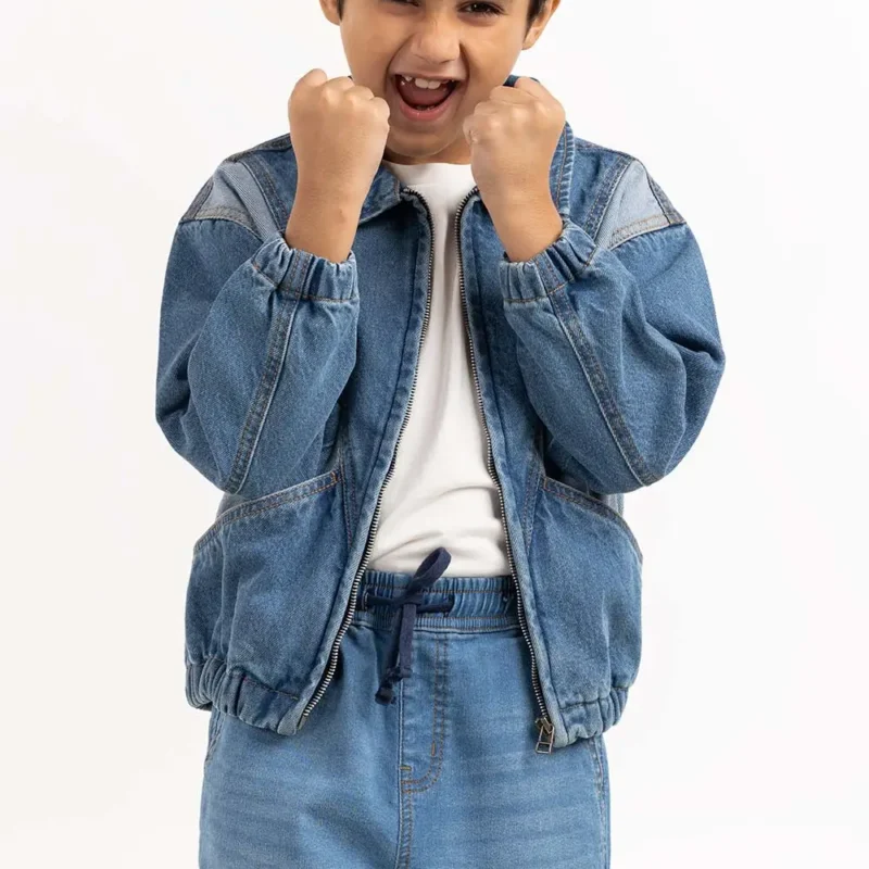 Light Blue Collared Denim Jacket